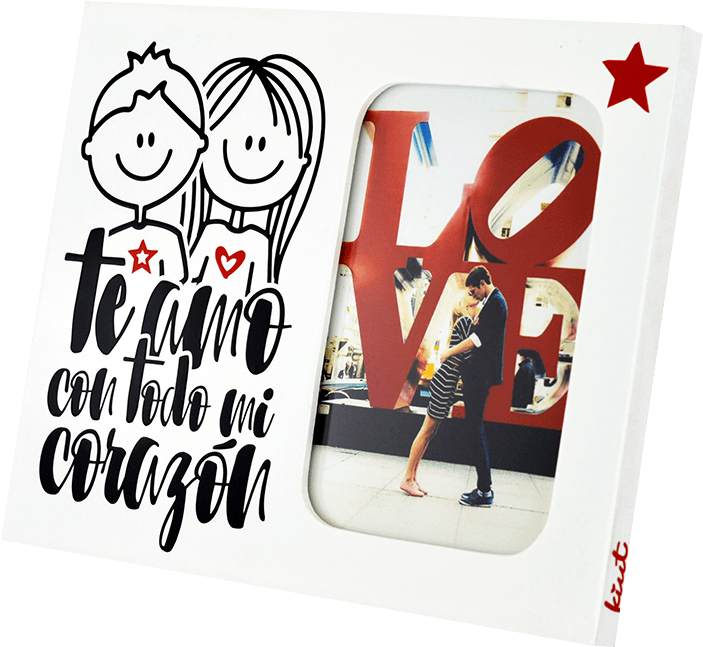 Portarretrato Te Amo A16149-bb419 - Cartoon (900x900), Png Download