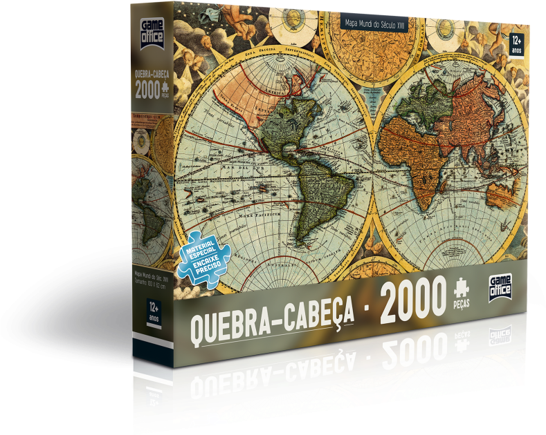 Quebra Cabeça 2000 Mapa Mundi (800x1000), Png Download