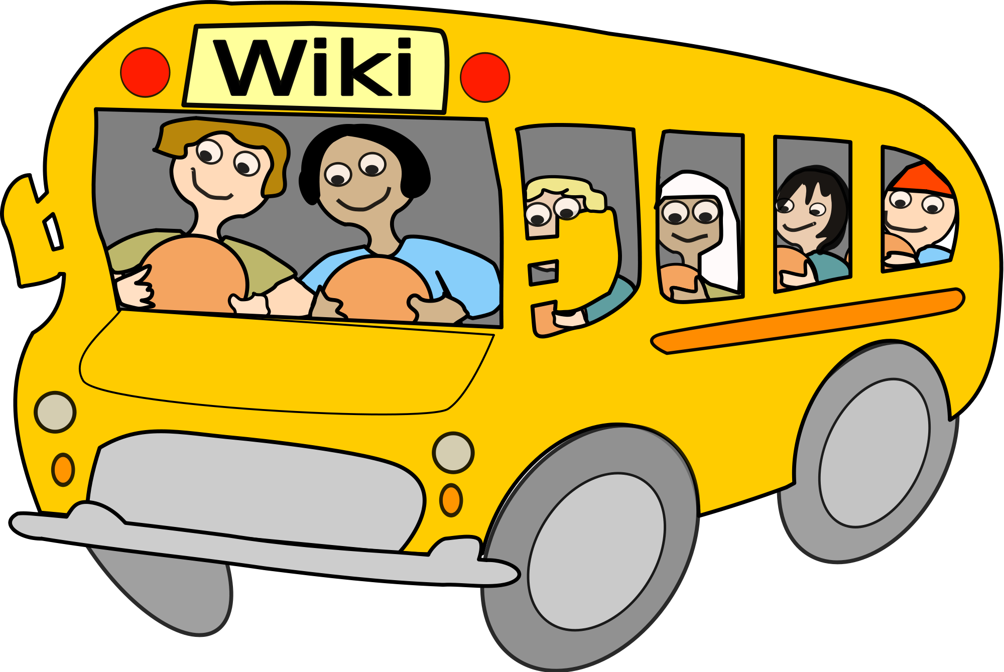 School Bus Illustration (2000x1339), Png Download