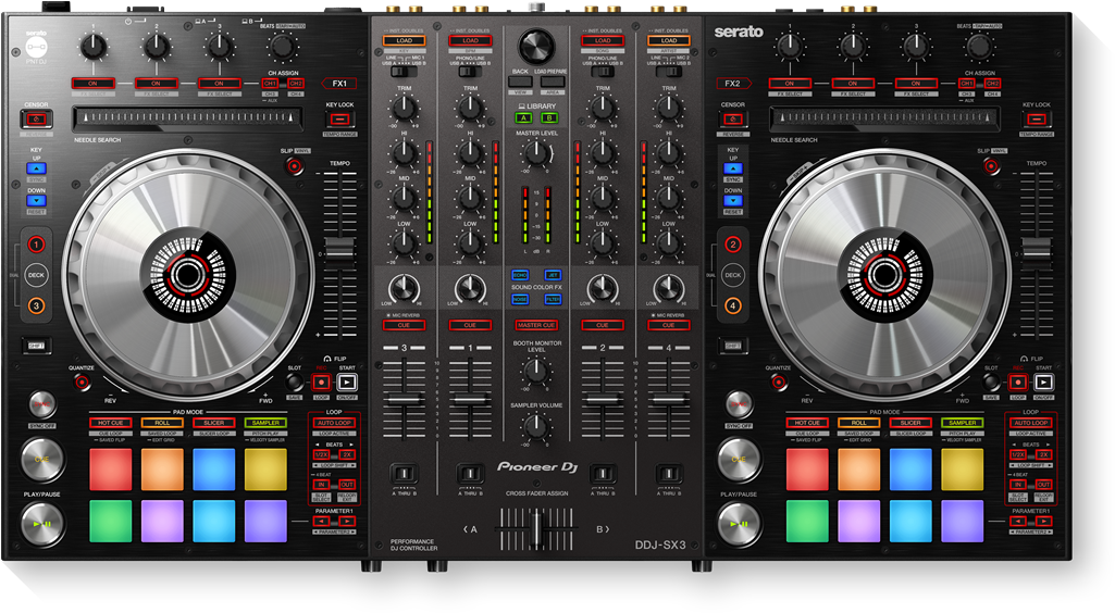 Ddj Sx3 4 Channel Dj Controller For Serato Dj Pro - Controlador Pioneer Ddj Sx3 (1024x768), Png Download