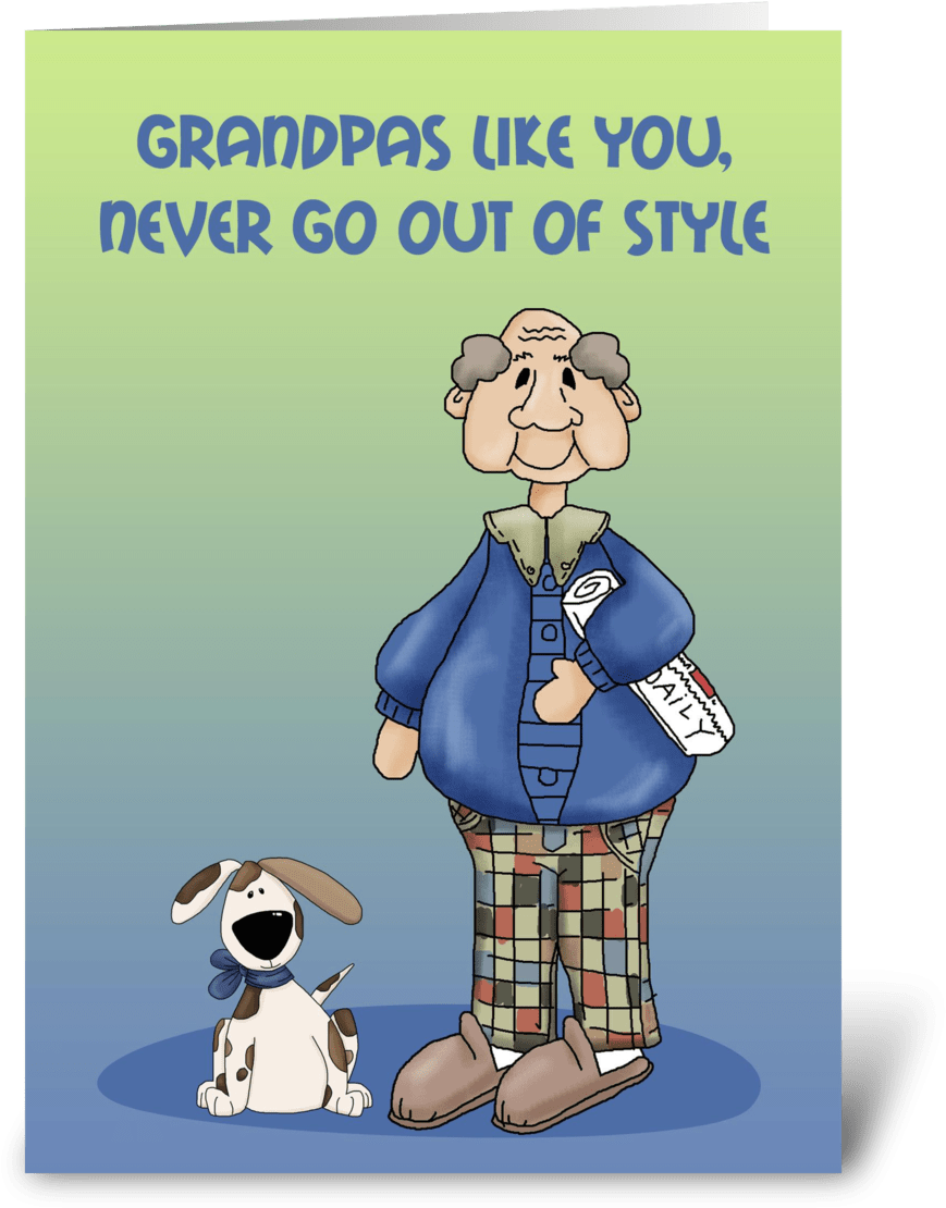 Grandpa, Dog, Grandparents Day - Love Grandpa (1050x1188), Png Download