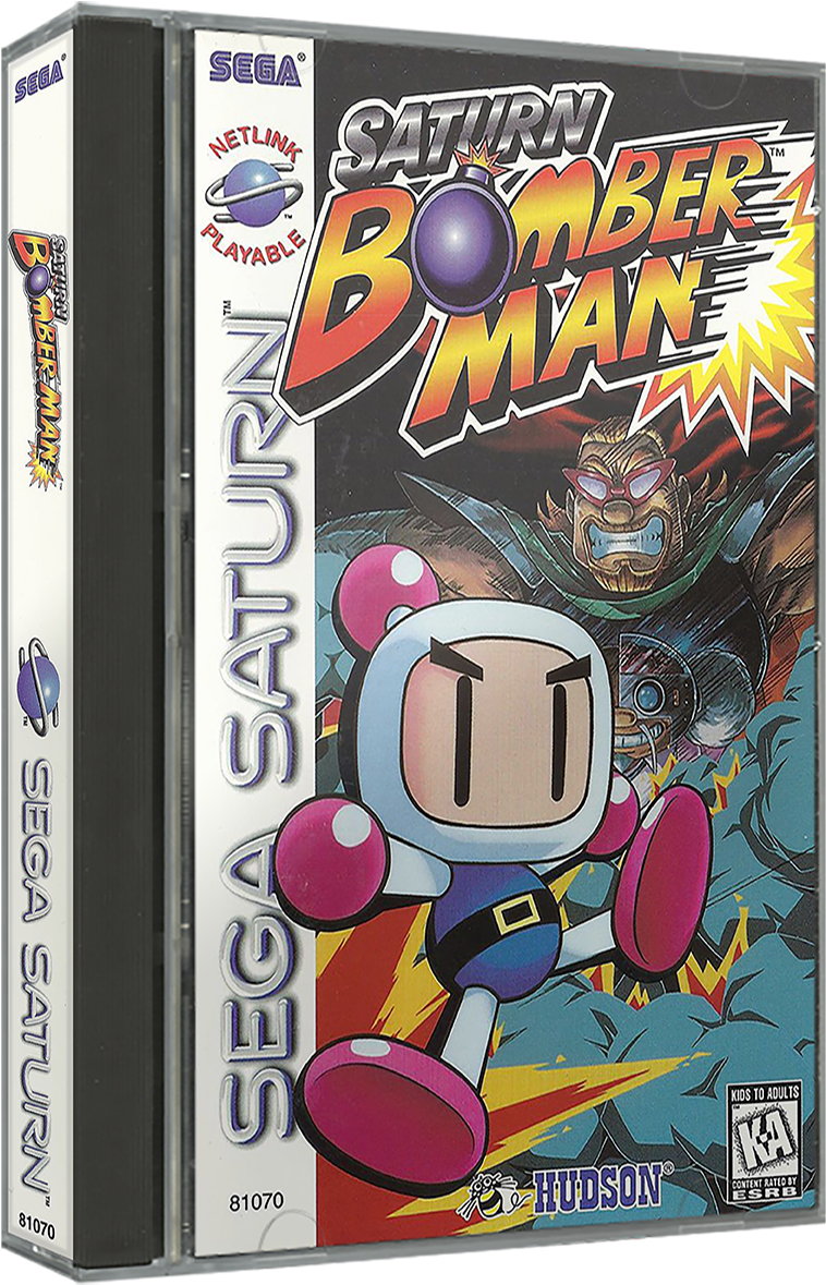 Sega Saturn Usa 3d Box Pack - Cover Sega Saturn Bomberman (787x1208), Png Download