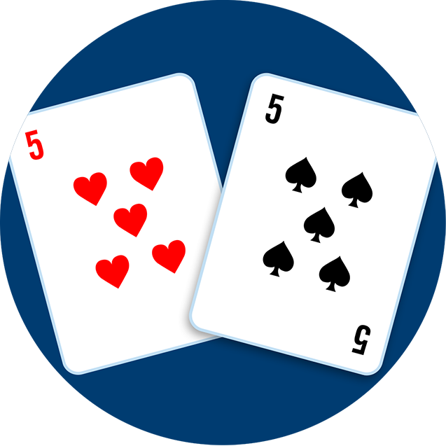 A Five Of Hearts And A 5 Of Spades - Poker (637x637), Png Download