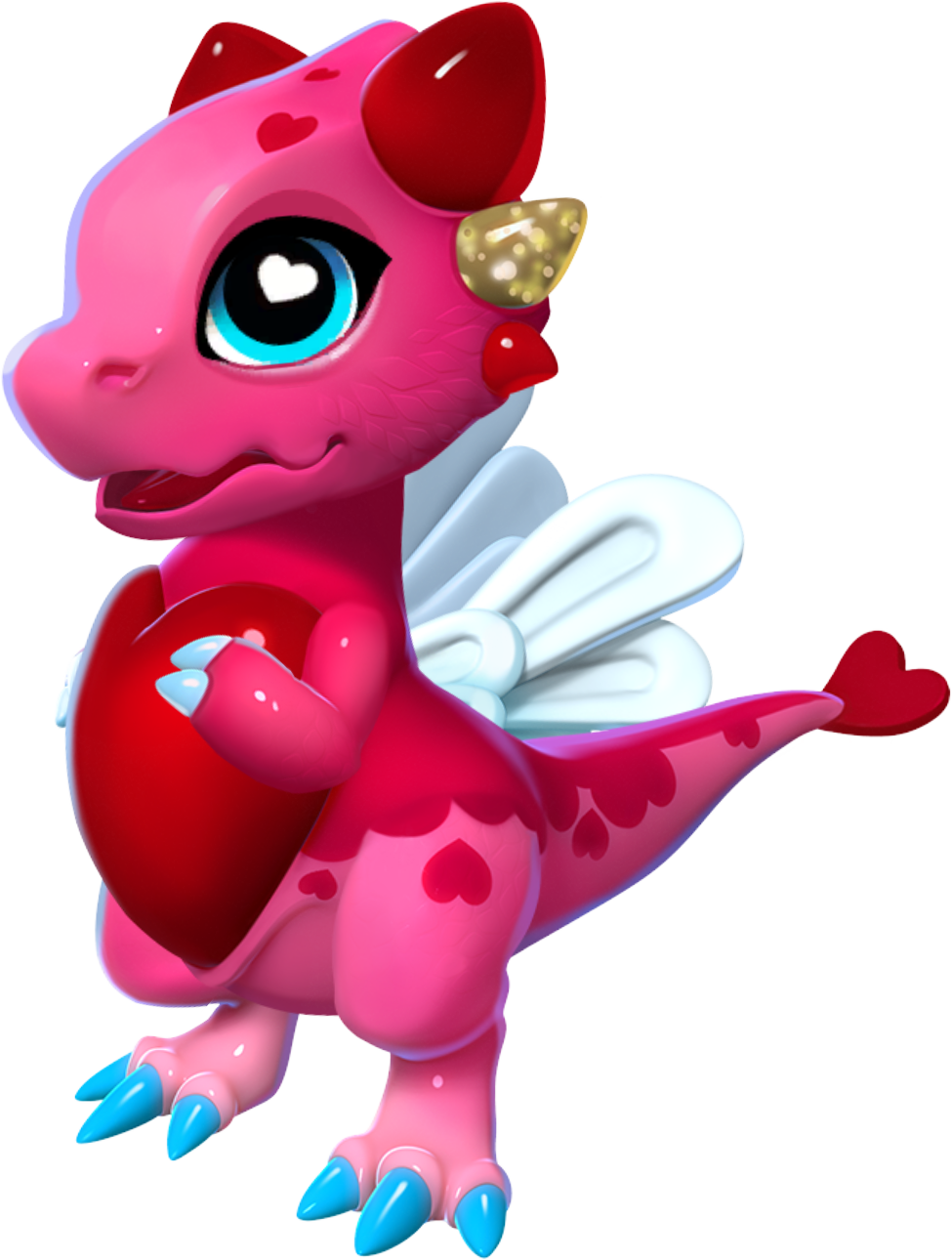Hearts Dragon - Dragon Mania Legends Hearts Dragon (975x1290), Png Download