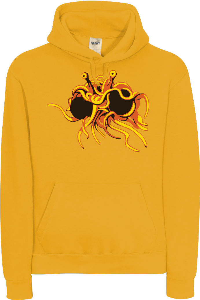 Flying Spaghetti Monster Sweatshirt B&c Hooded - Hoodie (1044x1044), Png Download