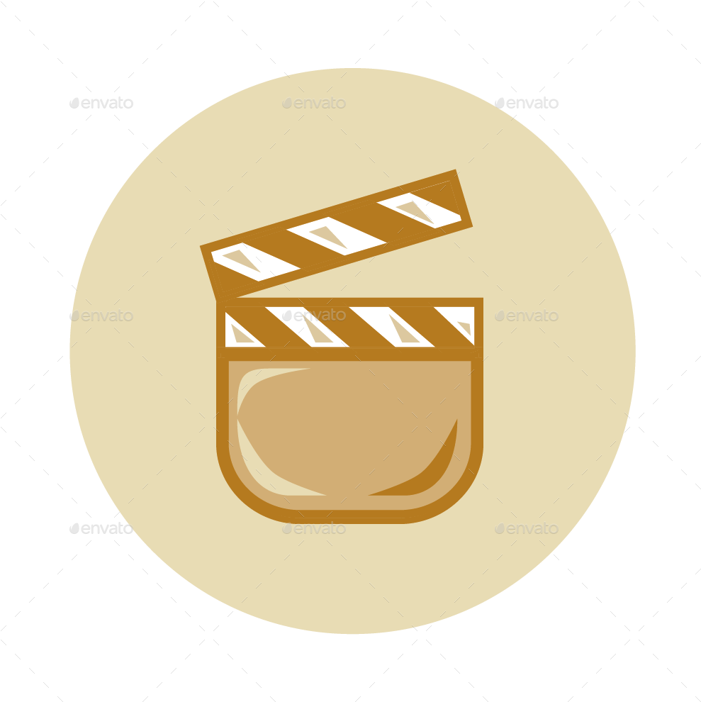 Png/1000x1000/clapper - Circle (1000x1000), Png Download