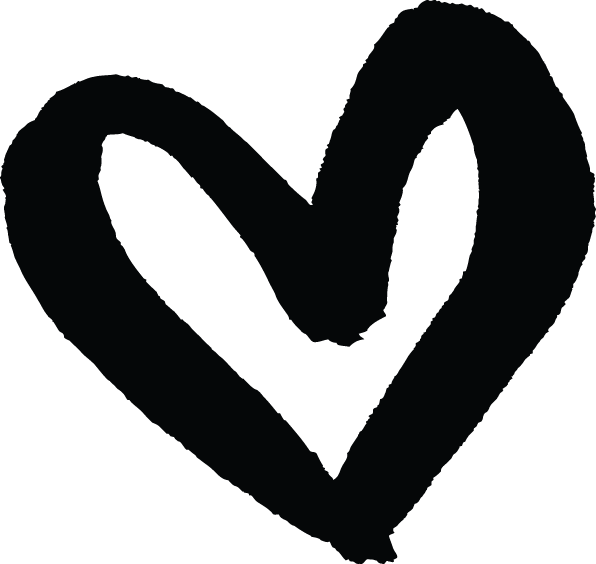 Black Outline Heart - Illustration (596x564), Png Download