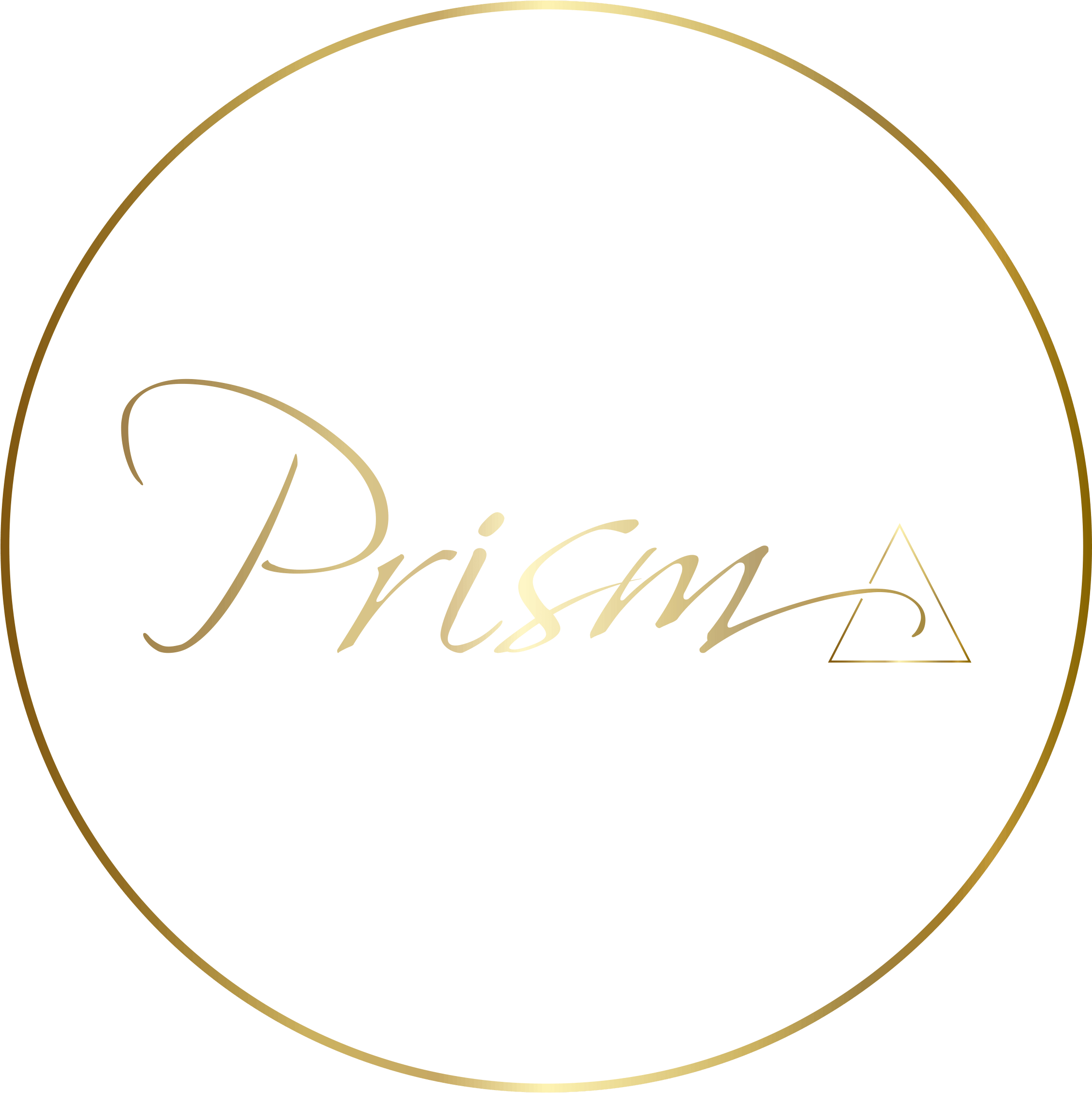 Outline Gold Fill White Letters Gold Without Subtext - Circle (2550x2550), Png Download