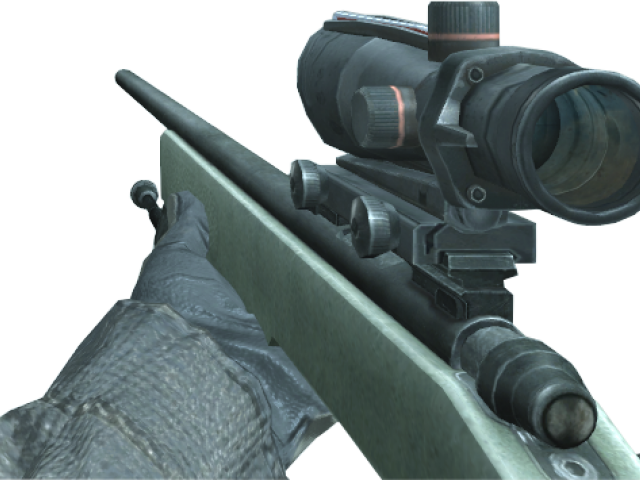 Drawn Snipers Cod 4 - Sniper Rifle (640x480), Png Download