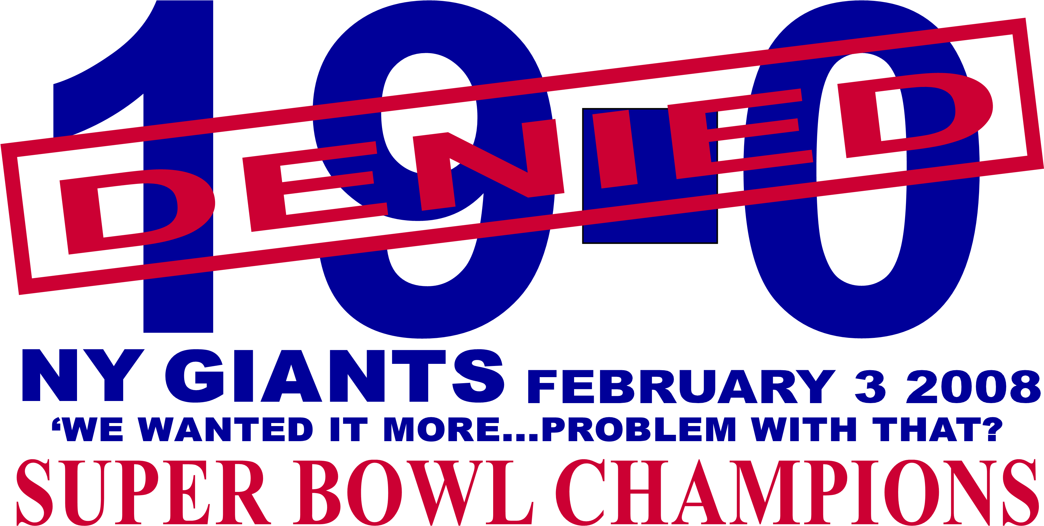 New York Giants, Super Bowl - Super Bowl Xlii (4094x1780), Png Download