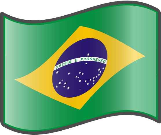 Brazil Flag Waving - Brazil Flag Clipart (555x555), Png Download