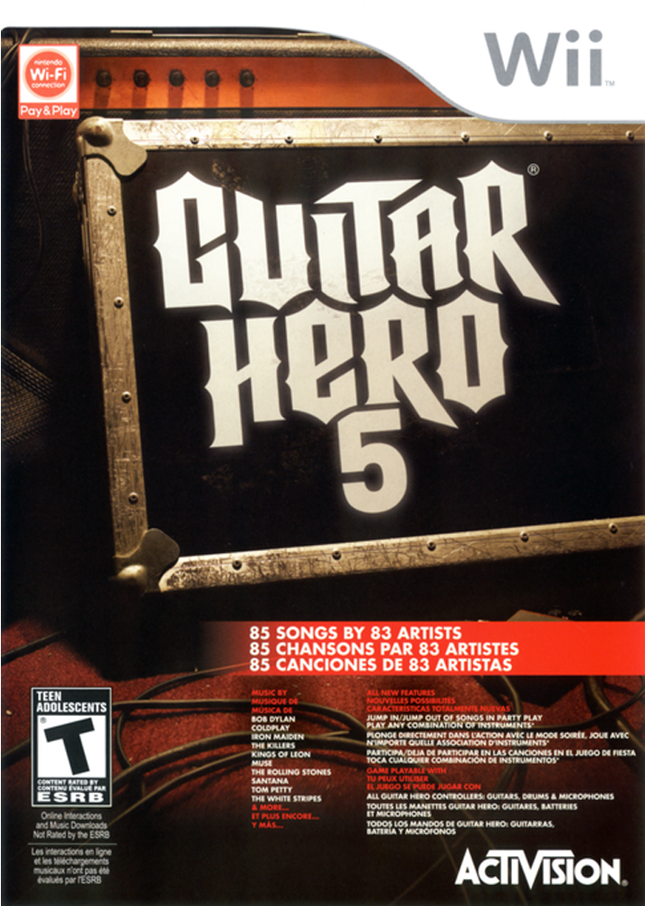 Guitar Hero Online Transparent Background - Guitar Hero Wii Games (1000x1000), Png Download