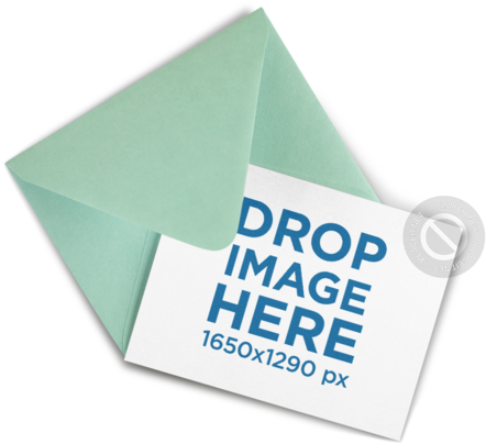Mockup Of An Invitation Lying With An Envelope On A - Art Paper (640x480), Png Download