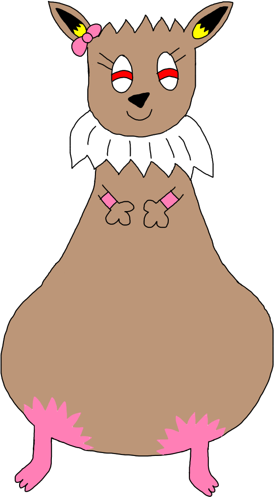 Wendy The Heavy Bottom Eevee - Cartoon (768x1024), Png Download