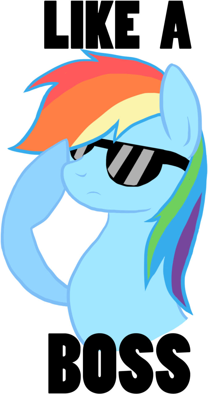 0 1460751337803 Ponylikeaboss2 - Like A Boss (900x1350), Png Download
