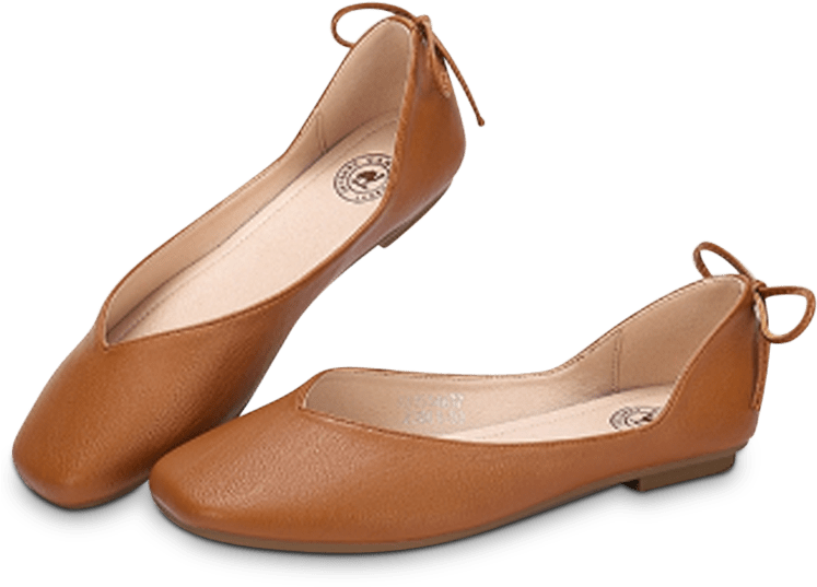 Soft Comfortable Flat Casual Shoes - Ballet Flat (755x900), Png Download