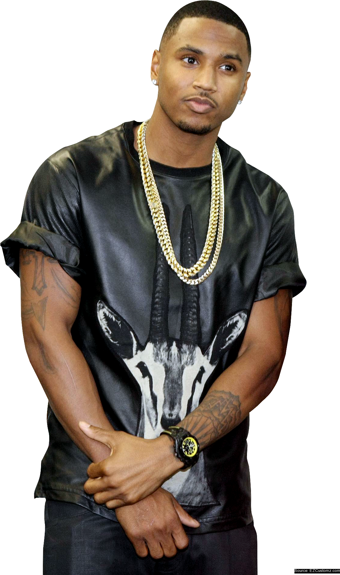 Singers - Trey Songz Push It On Me (1194x1987), Png Download