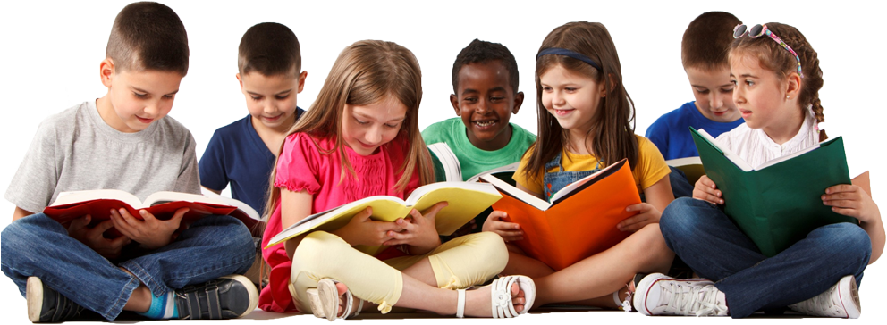 Through Reach Out And Read, Each Child Will Start Kindergarten - Children Reading (1000x405), Png Download