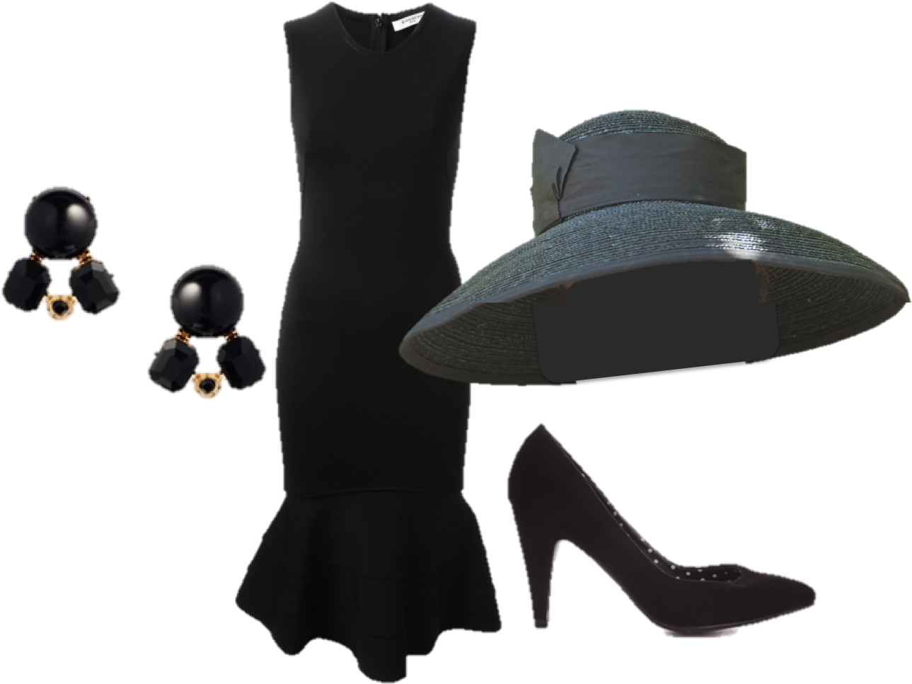 Black - Breakfast At Tiffany's Audrey Hepburn Hat (1426x1090), Png Download