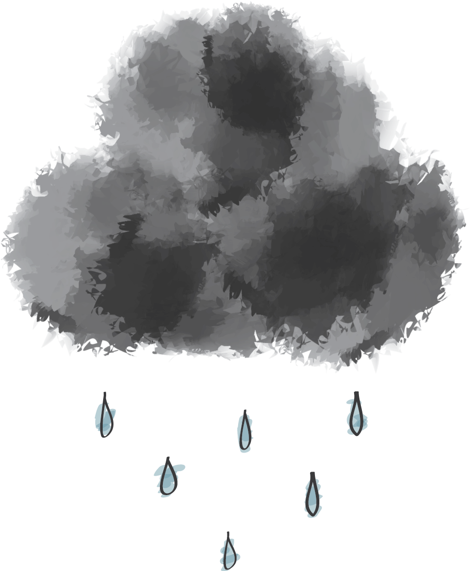 Raincloud - Rain Cloud Png (1108x1239), Png Download
