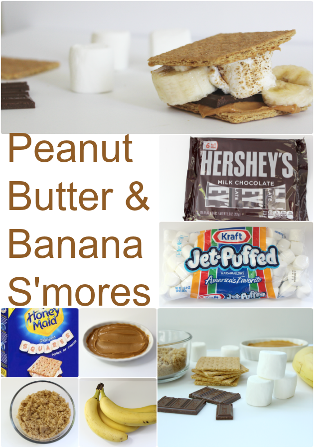 Peanut Butter & Banana S'mores Smores Smore Recipe - Hershey's (630x900), Png Download