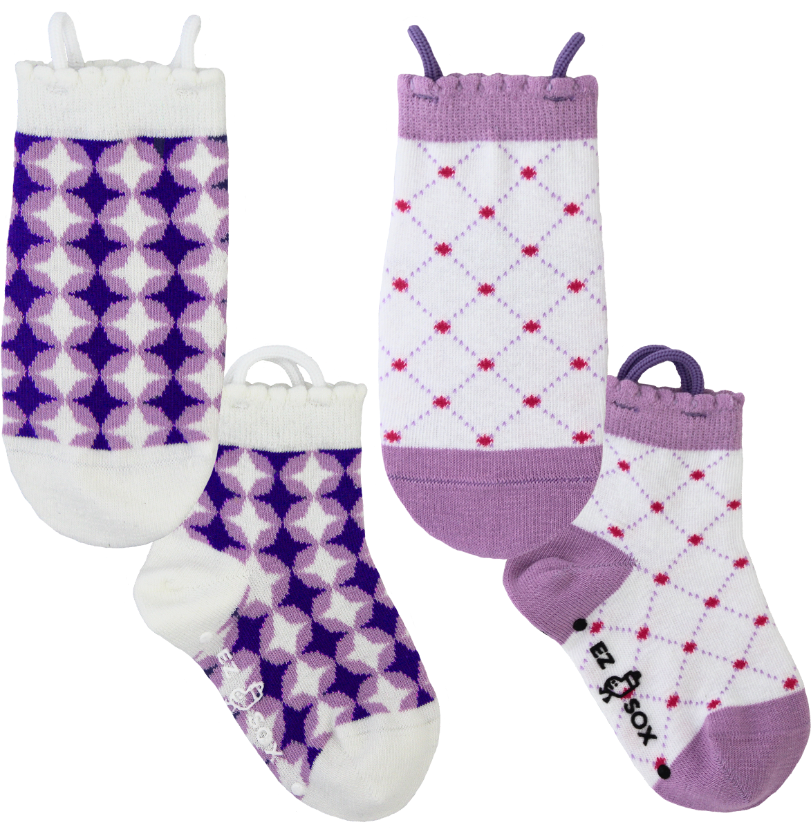 Purple Stars & Diamonds Socks - Sock (1200x1200), Png Download