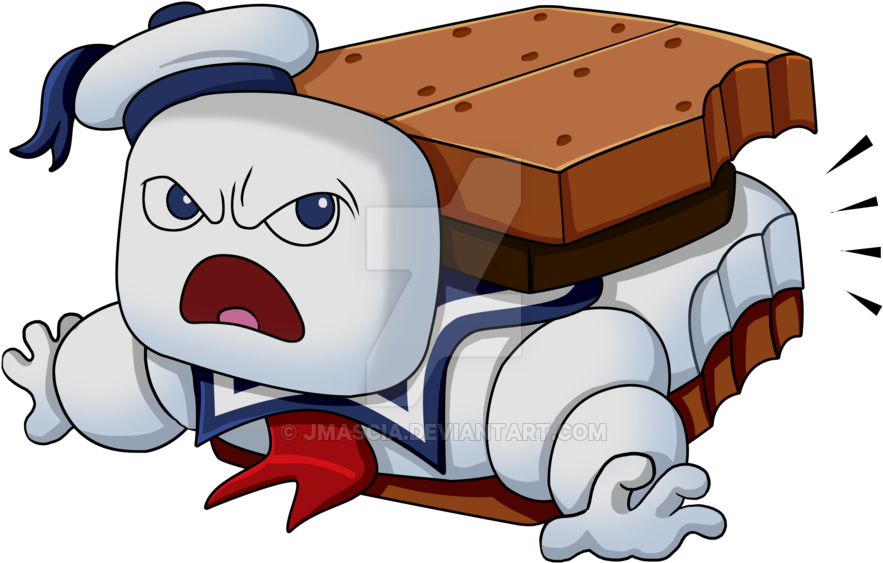 Stay Puft S - S Mores Cartoon (899x582), Png Download
