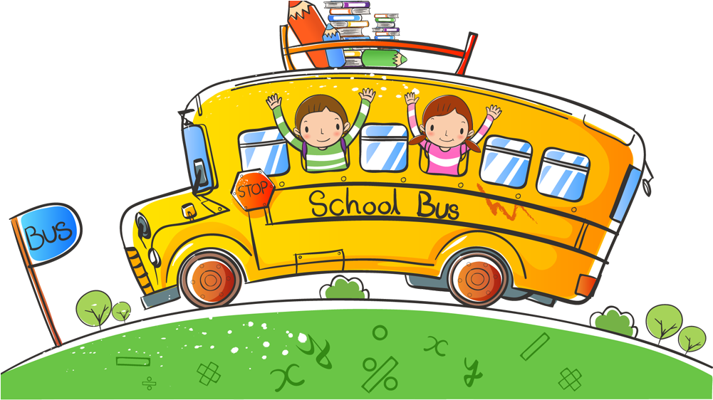 School Bus Clip Art - School Bus * .png (1000x600), Png Download