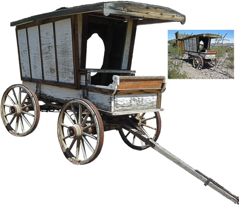 Old West Wagon Angled 2 Png S - Wagon Png (800x693), Png Download