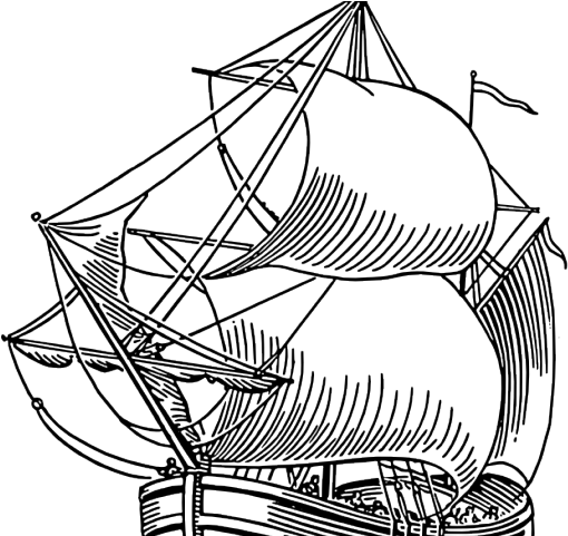 Viking Ship Clipart Transparent - Boat On The Ocean Drawing (640x480), Png Download