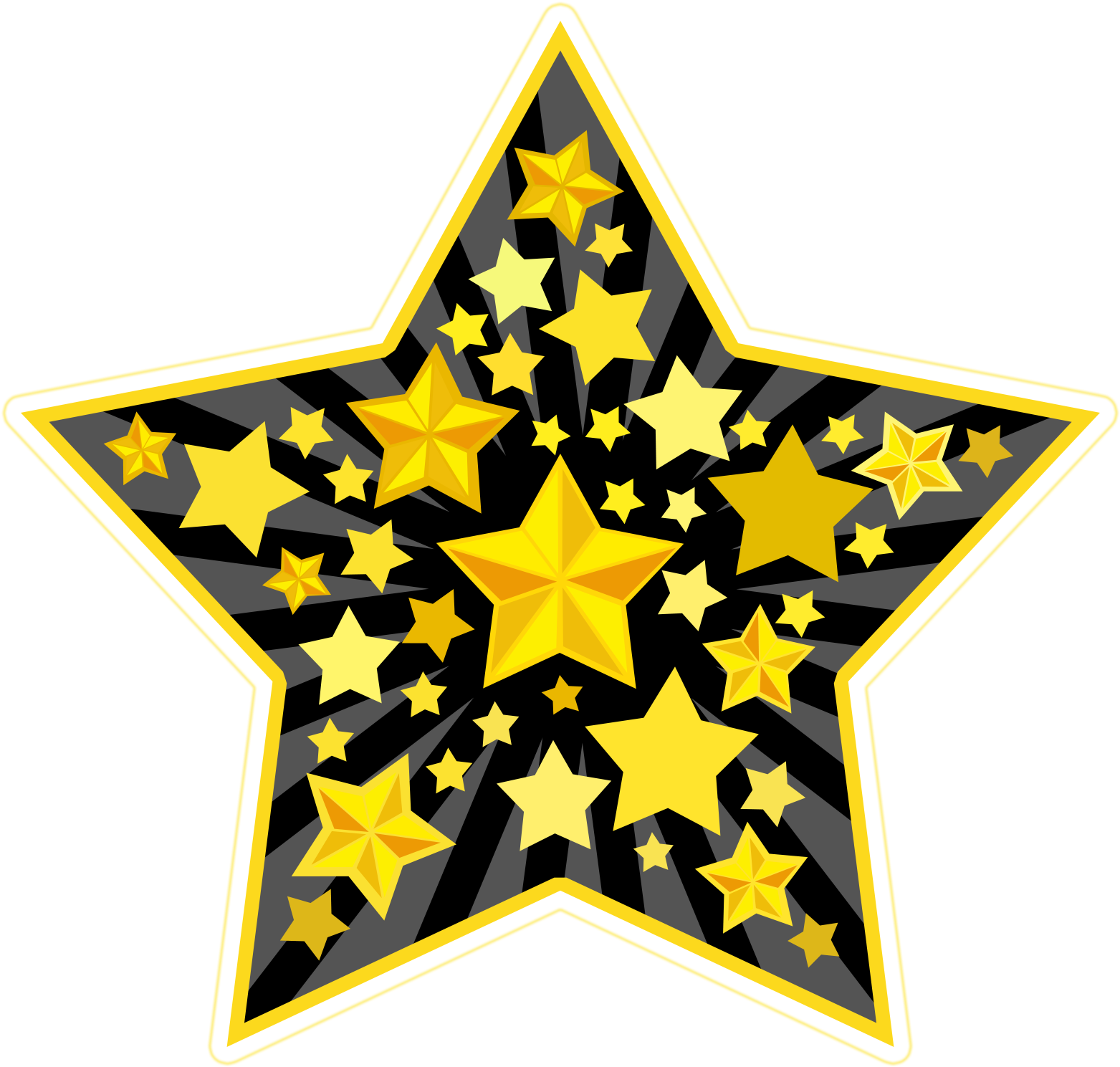 Stars Golden Glitter Png And Psd - Motif (2000x2000), Png Download