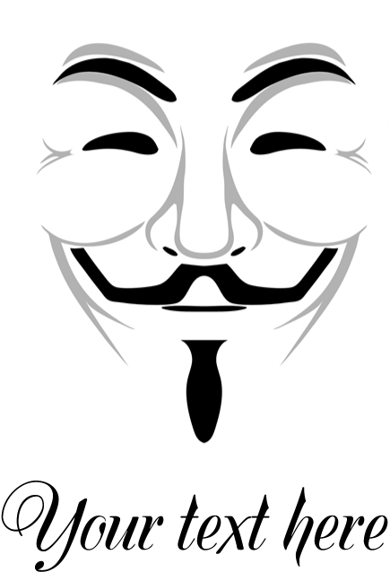 V For Vendetta Shower Curtain - Hacker Mask (700x700), Png Download