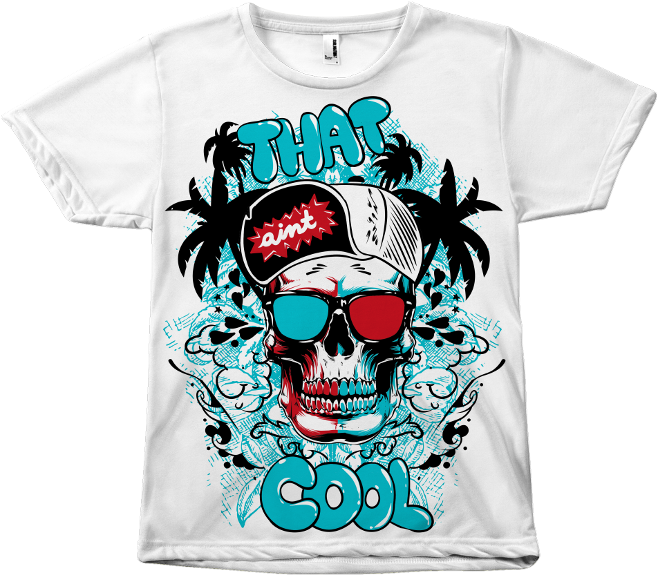 That Ain't Cool Skull T-shirt - Design Graffiti Shirt (1024x1024), Png Download