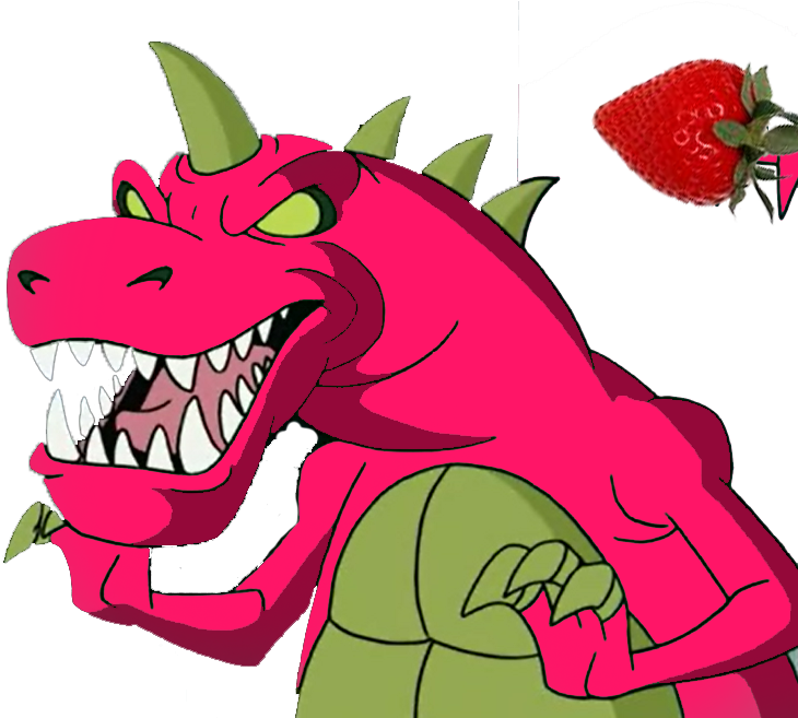The Strawberry Dinosaur Strawberry Dinosaur - Strawberry (795x656), Png Download