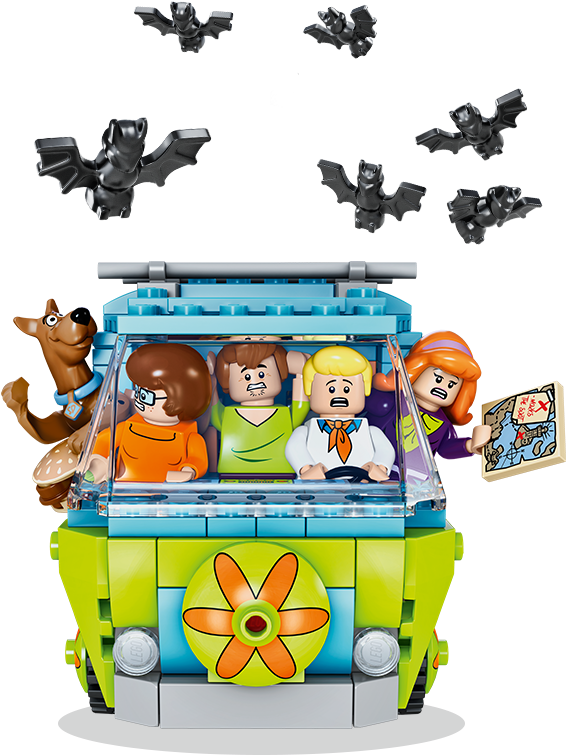 With Lego Scooby Doo And Shaggy Costume Characters, - Scooby Doo Gang Lego (565x803), Png Download