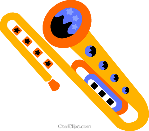 Trombone Royalty Free Vector Clip Art Illustration - Illustration Trombone (480x421), Png Download