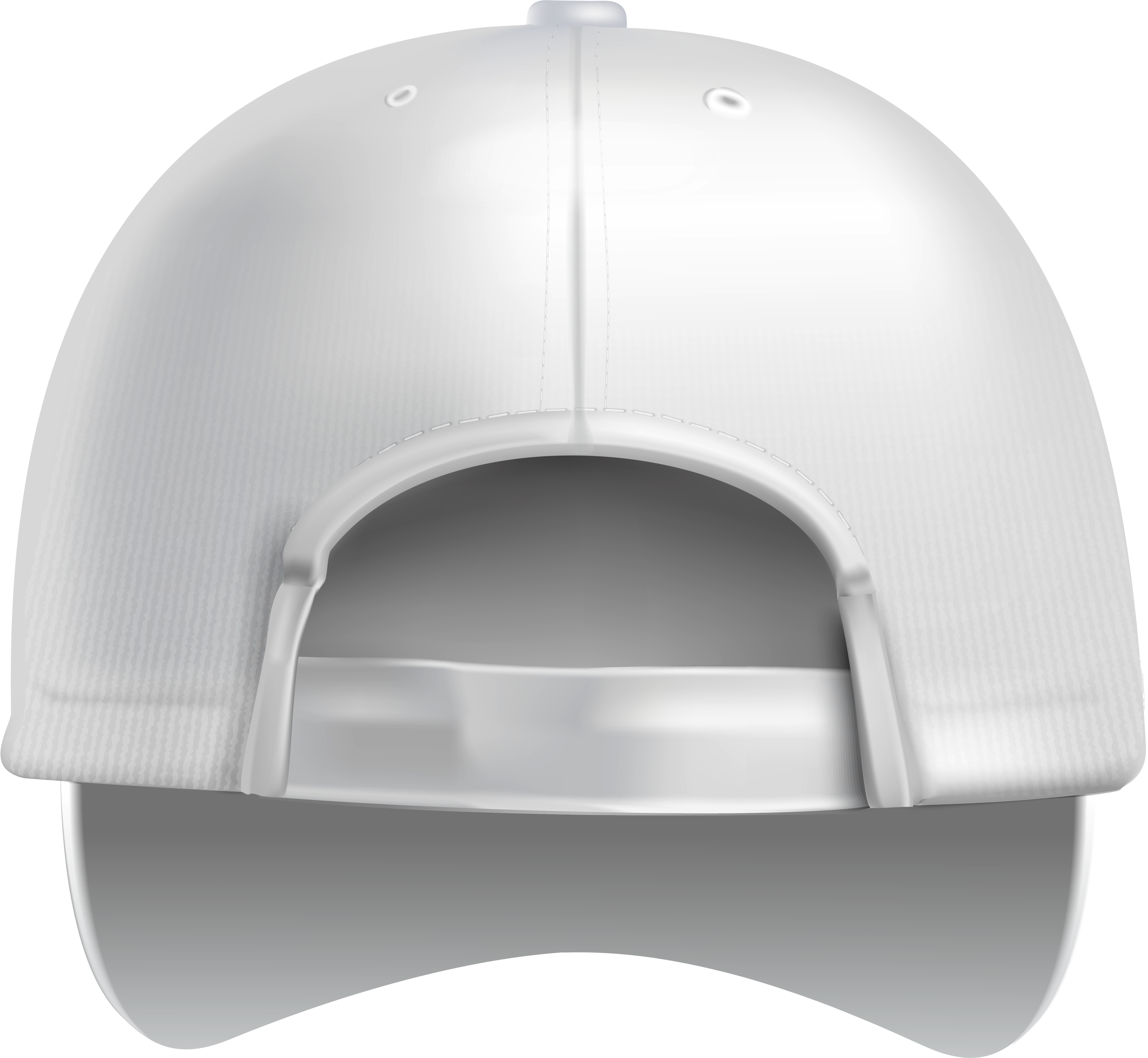 White Plain Baseball Cap Back Png Clipart (6409x5619), Png Download
