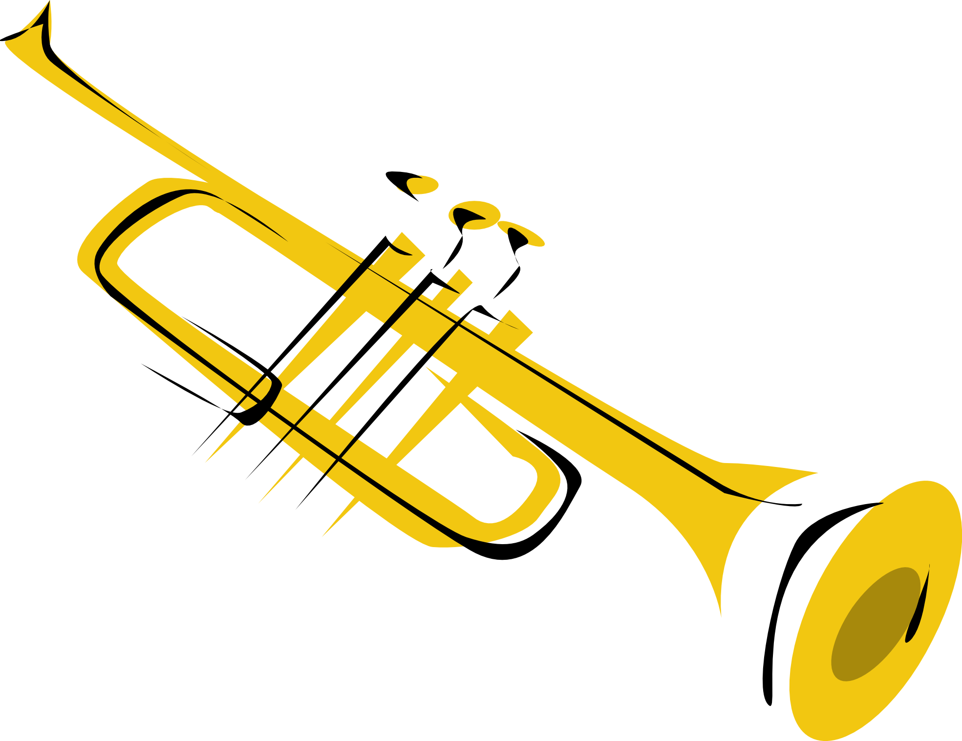 Trombone Clipart Yellow - Trumpet Clip Art (800x616), Png Download