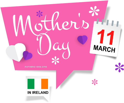 When Is Mother's Day 2017 In Ireland - Mother's Day In 2018 (540x460), Png Download