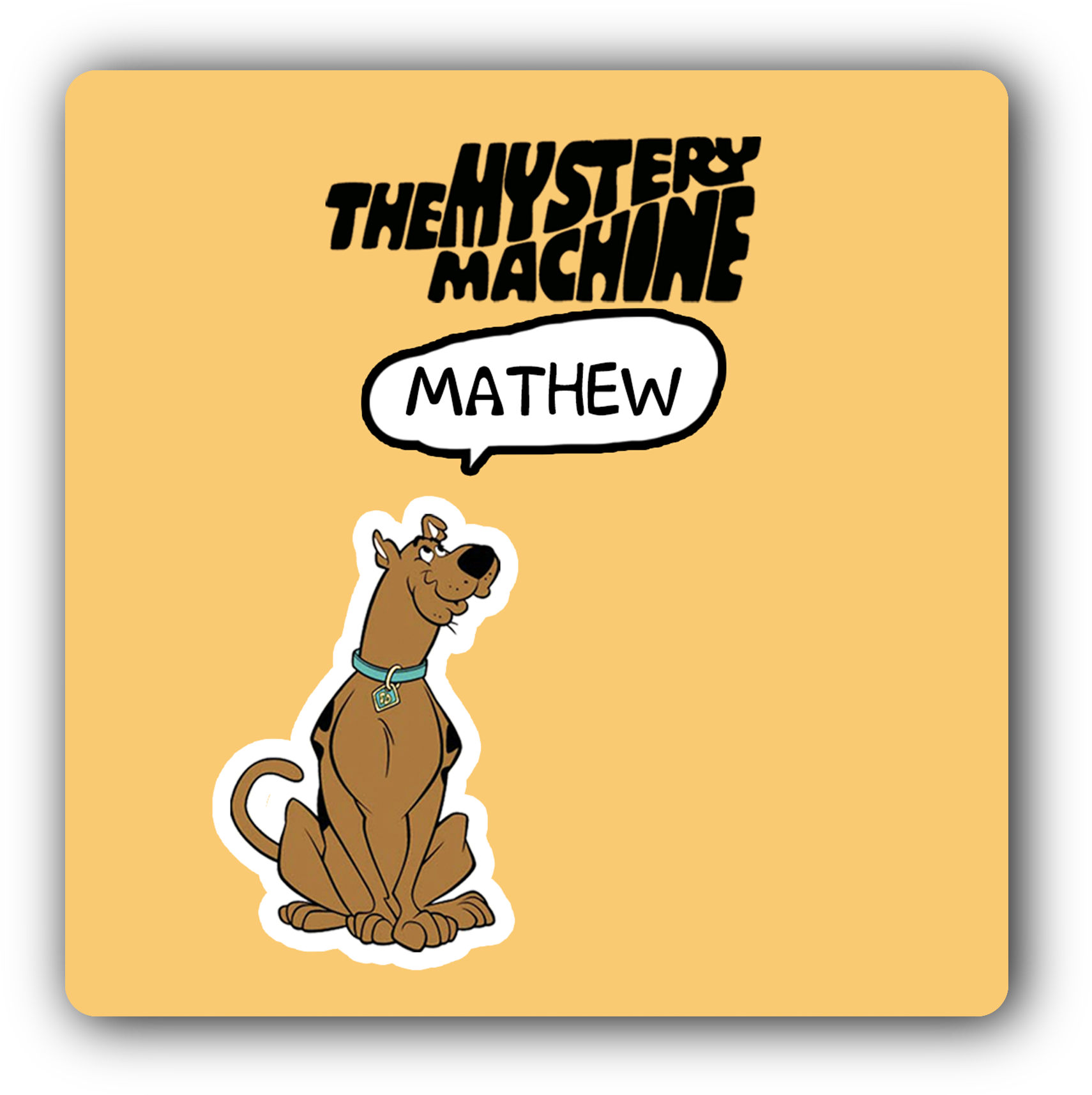 The Typo Store Personalised Gifts In India Home Decor - Scooby Doo (1904x1944), Png Download