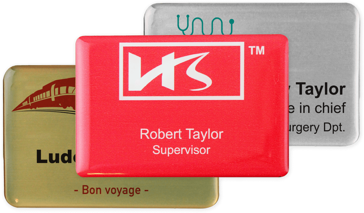 Premium Impress Name Badge, 75 X 50 Mm - Millimetre (1200x720), Png Download