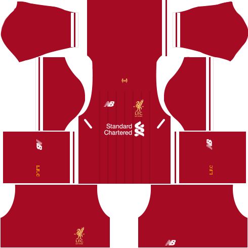Liverpool Home Kit Dream League Soccer 2017-2018 - Kits Dream League Soccer 2018 (490x490), Png Download