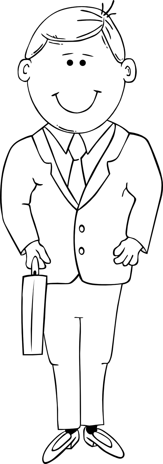 Gerald G Man In Suit 2 555px 135 - Man In Suit Cartoon (555x1580), Png Download