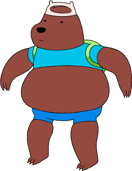 In Your Footsteps Bear - Adventure Time Grizzly Bear (470x611), Png Download