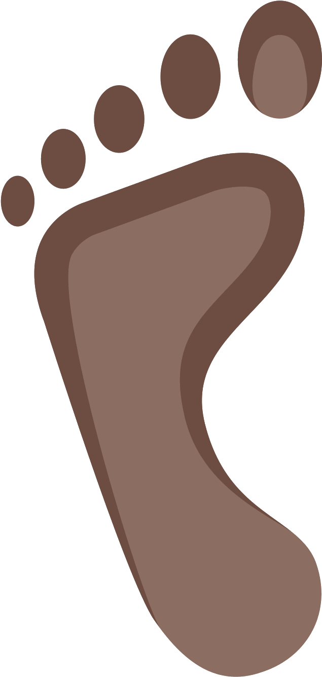 It Shows The Heel And The Ball Of The Left Foot With - Icon (1600x1600), Png Download