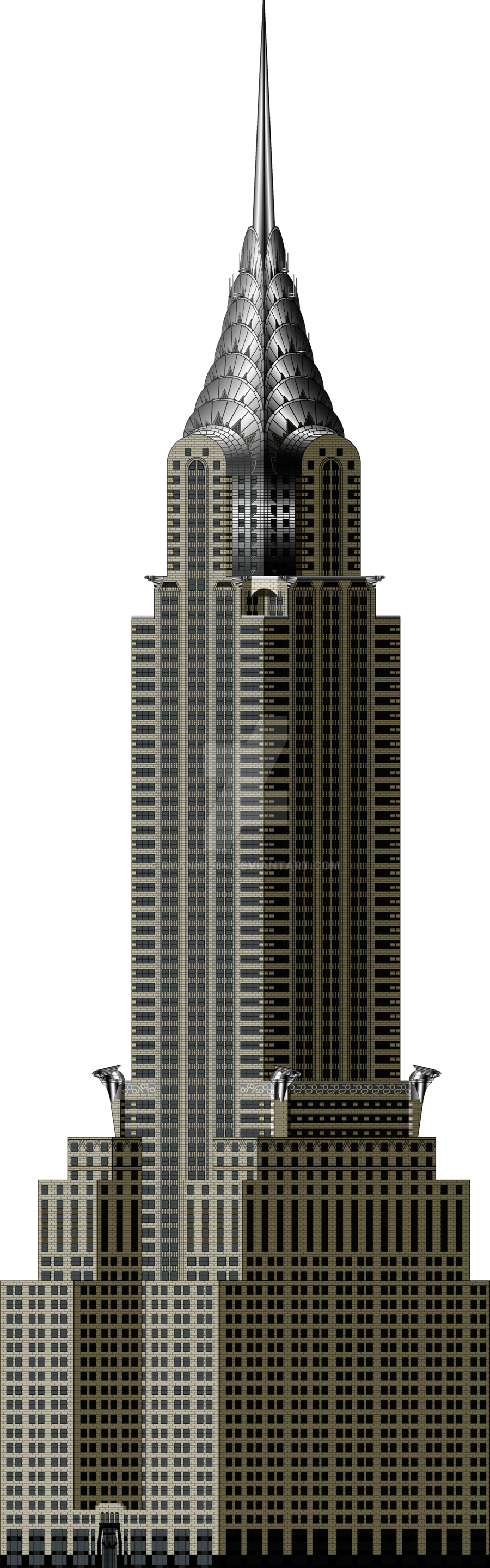 Towers Clipart Big Building - Transparent Empire State Building Png (900x2881), Png Download