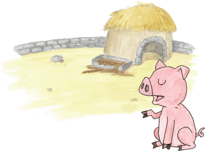 Mr Pig Talks To Bear - Cartoon (800x540), Png Download