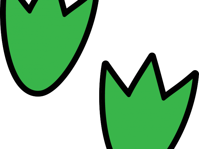 Footprint Clipart Footsteps - Dinosaur (640x480), Png Download