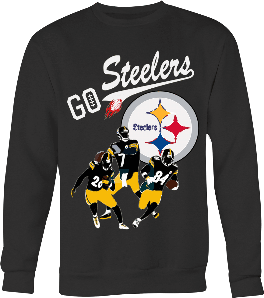 "go Steelers" Pittsburgh Steelers Crewneck Sweatshirt - Shirt (1000x1000), Png Download