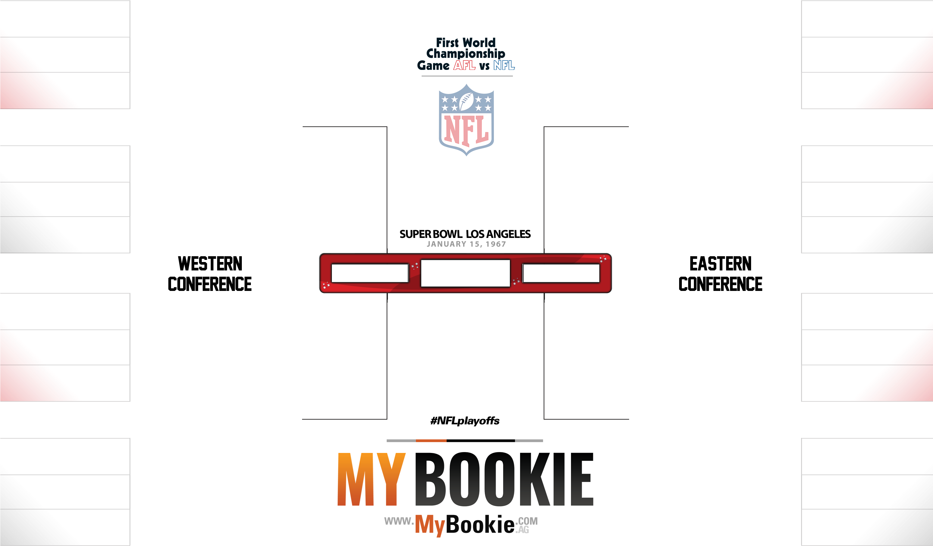 Nfl Playoffs / Superbowl 1967 Printable Bracket - Carmine (3097x2019), Png Download